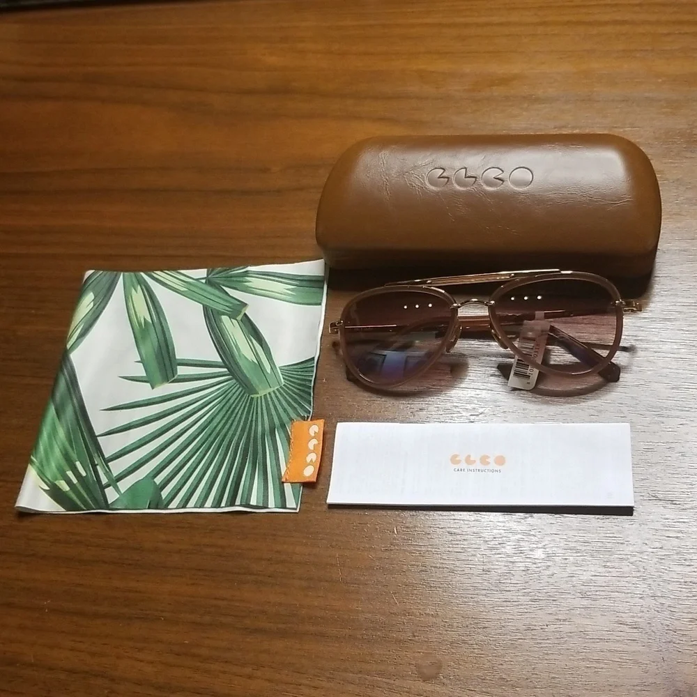 MR LEIGHT by GARRETT LEIGHT Doheny SL Sunglasses ~ Aviator Rosewood NWT